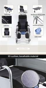 Silla de ruedas reclinable portátil plegable para ancianos con discapacidad - Product Image 5