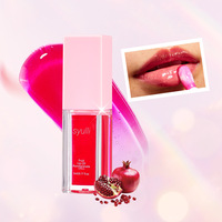 Gloss à lèvres transparent rose changeant de couleur, hydratant, végétalien, imperméable, aromatisé, effet repulpant, 5 ml, OEM/ODM, marque privée