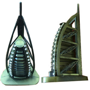 Modelo de <span class=keywords><strong>Torre</strong></span> <span class=keywords><strong>del</strong></span> <span class=keywords><strong>Hotel</strong></span> Burj Al Arab de Metal Emirates, Lego, Recuerdo de Viaje de Dubái - Product Image 2