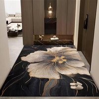 Crystal Velvet Floral Rugs 3D Printed Carpet Floor Mat for Living Room Bedroom Entryway Home Decor Wholesale Supplier B2B Custom