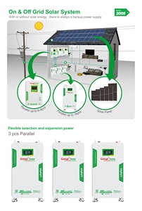 Système d'énergie solaire hybride complet triphasé 5 kW 8 kW 10 kW 48 V, système d'alimentation solaire hybride hors réseau pour la maison - Product Image 4