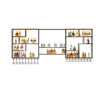 Porte-vin mural en fer au design moderne, présentoir à vin rouge pour restaurant, bar, personnalisable, créatif, porte-vin suspendu