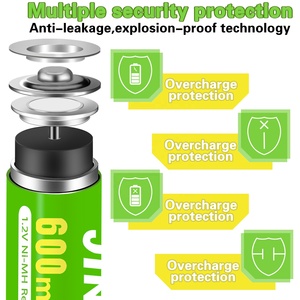 JINTION NiMh <strong>AA</strong> 600mAh 1.2V <strong>Rechargeable</strong> <strong>Battery</strong> <strong>AA</strong> <strong>Rechargeable</strong> <strong>Batteries</strong> for Solar Lights Alarm Clock Remote Control Toys - Product Image 5