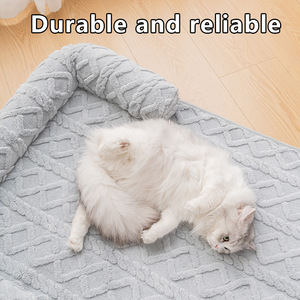 Pet Mat Rectangle 10cm Thick Polyester Fiber Geometric Pattern <b>Dog</b> Bed Four Seasons Use - Product Image 3