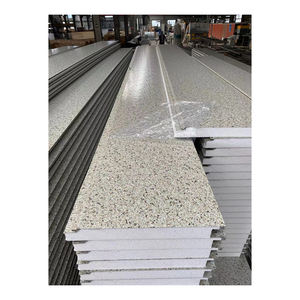 मध्य-सदी आधुनिक polyurethane फोम इन्सुलेशन पैनलों संरचनात्मक 12mm अछूता दीवार पैनल धातु नक्काशीदार सैंडविच पैनल - Product Image 1