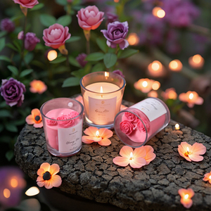 Bougie parfumée au soja Harmony Hues-Rose personnalisée en usine étiquetée pilier classique nouvel an anniversaire rose fraîche senteurs bougie cire - Product Image 4