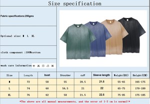 Áo Thun Nam Nữ Chất Liệu Cotton Cao Cấp Áo Phông Màu Trắng Cũ Nhuộm Phun Axit Quá Khổ Màu Gradient In Tùy Chỉnh - Product Image 5