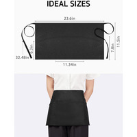 Tablier de travail en polyester tendance anti-salissures pour serveuses, chefs et personnel de café, avec logo personnalisé