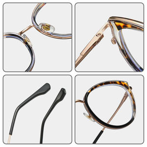 Gafas con Montura de Ojo de Gato 87255, TR90, Metal, Diseño Carey, Protección Contra Luz Azul, Gafas para Computadora - Product Image 5