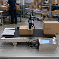 Impresora de Inyección de Tinta en Línea de Alta Velocidad, Máquina Codificadora de Cinta Transportadora, Estampadora Automática de Fecha por Lotes para Línea de Producción