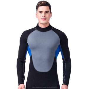 Hommes Manches Longues Corps Peau Douce Apnée <span class=keywords><strong>Combinaison</strong></span> courte 3mm Une Pièce - Product Image 1