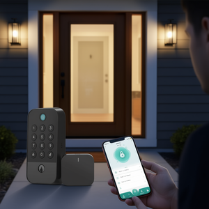 Cerradura Inteligente WiFi con Huella Dactilar, Teclado, Entrada sin Llave, Bloqueo Automático, Control Remoto por Voz y App, Compatible, Color Negro - Product Image 2