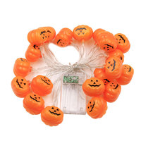 Lampu LED String Halloween Liyan Warm White Desain Labu Panjang 1.5m Rating IP44 CRI50 Dekorasi Suasana Pesta Liburan