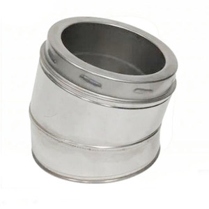 Personnalisé Robinet et Joints À Double Paroi En Acier Inoxydable <span class=keywords><strong>Tuyau</strong></span> <span class=keywords><strong>De</strong></span> Cheminée Coude À 45 Degrés - Product Image 5