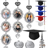 Pendentifs personnalisables en forme d'aile d'ange avec pampille et photo, cadeau commémoratif de remise de diplôme, en alliage durable et acier inoxydable