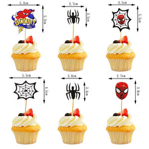 Spider Web Cake Toppers Dibujos animados Spider-Man 8-13 años Navidad Año Nuevo <span class=keywords><strong>Cumpleaños</strong></span> Papel reutilizable Plug-in - Product Image 2