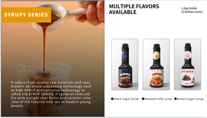 Offre Spéciale 1.2KG Lait torréfié Saveur <span class=keywords><strong>Sirop</strong></span> Tapioca Bubble Tea Ingrédients Sucre de fruits Halal Certifié <span class=keywords><strong>pour</strong></span> Rasé Glace Café <span class=keywords><strong>Latte</strong></span> - Product Image 4