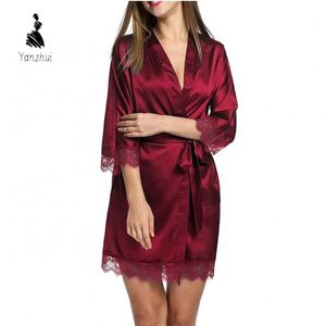 Robe Kimono en Satin Soyeux de Luxe pour Demoiselle d'Honneur, Vente en Gros, pour Mariage et Soirée - Product Image 3