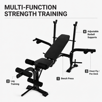 Banc de musculation multifonctionnel moderne réglable pour presse, développateur de pectoraux et de jambes, pour entraînement de force à domicile