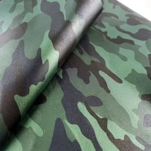 Goede Kwaliteit Geweven Backing Pu Camouflage Leer Materiaal Voor Schoenen/Meubels/Bekleding