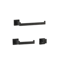 Ensemble d'accessoires de salle de bain de luxe en acier inoxydable brossé SUS304, 5 pièces, accessoires modernes pour le développement d'appartements haut de gamme