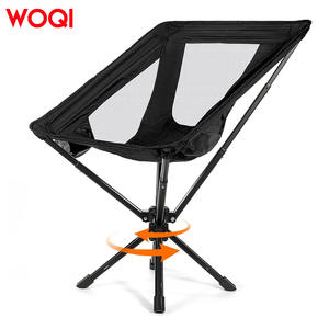 Silla Portátil Plegable Woqi con Marco de Aluminio, Capacidad de Carga de 140 kg, Silla Compacta para Jardín, Camping y Exteriores, Color Negro - Product Image 1