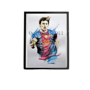 Pintura al Óleo <span class=keywords><strong>de</strong></span> <span class=keywords><strong>Messi</strong></span> Pintada a Mano sobre Lienzo, Superestrella Argentina <span class=keywords><strong>de</strong></span> Fútbol, Jugador Deportivo, Decoración Personalizada para el Hogar, Fútbol Número 1 del Mundo - Product Image 1