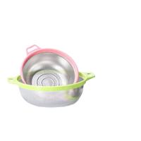 Panier de drainage en acier inoxydable pour fruits et légumes avec poignée, idéal pour le stockage, le lavage et le séchage des aliments - Prix de gros abordable