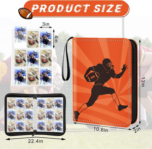 Y Y อัลบั้มรูปหนัง PU แบบพกพาปรับแต่งได้พร้อมซิปสำหรับใส่บัตรสะสม - Product Image 6