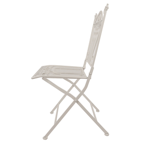 Chaises de salle à manger pliantes carrées en <span class=keywords><strong>fer</strong></span> <span class=keywords><strong>forgé</strong></span> pour l'<span class=keywords><strong>extérieur</strong></span> Bistro Cafe Vintage - Product Image 3