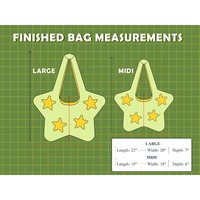 Modèle de couture personnalisable pour sac hobo étoile – Idéal pour débutants – Modèle de sac fourre-tout en forme d'étoile | | A4 | A0 | LETTRE AMÉRICAINE