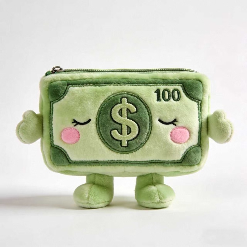 Custom Cute Money Bag Custom Plush