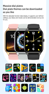 P88 Smart <b>Watch</b> for Men Women Blood Pressure Heart Rate Monitor Sleep Tracker Square Silica Gel Band for Remote Control Calendar - Product Image 4