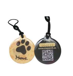Etiqueta de identificación para mascotas NFC Logotipo personalizado/Collar de perro de tamaño Etiqueta RFID antipérdida para mascotas con URL de código QR único - Product Image 3
