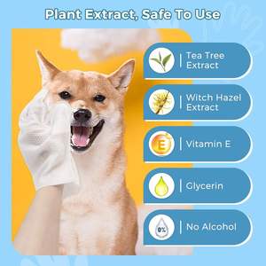 Gants de toilettage jetables en polyester pour animaux de compagnie, lingettes nettoyantes sans rinçage, lingettes pour le nettoyage du pelage, compatibles avec les sèche-linges, pour chiens et chats - Product Image 5
