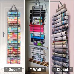 Estante de Almacenamiento de Rollos de Vinilo para Montar en la Pared, Organizador de Vinilo Plegable para Manualidades, Organizador de Rollos con 24 Compartimentos - Product Image 2