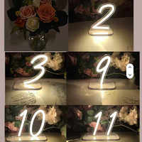 Letreros Personalizados con Números de Mesa, para Hogar, Oficina, Bodas, Centros Comerciales, Empresas, Eventos, Luz de Neón, Control Remoto, Multicolor, Decoración Alexa