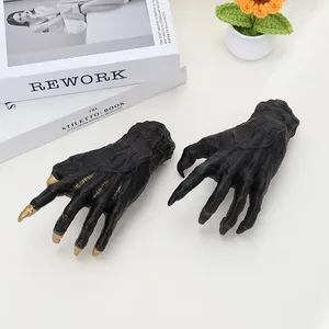 <span class=keywords><strong>Objetos</strong></span> Decorativos Artísticos, Arte de Pared Gótico de Resina, Gancho de Pared con Forma de Garra de Diablo, Simulación de Manos 3D, Colgante de Pared para Halloween - Product Image 3