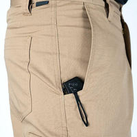Pantalon cargo kaki léger et respirant grande taille OEM & ODM, en tissu Ripstop, pour la randonnée en extérieur, avec logo personnalisé, vêtements de travail sur mesure