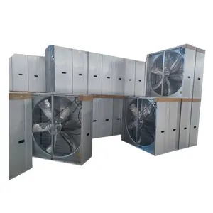 50 polegadas caixa tipo parede galvanizado corpo estufa ventilação ventilador 1.1 kw 1380*1380*450mm tipo push-pull