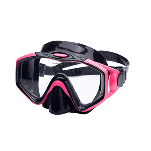 Máscara de buceo de silicona con cristal templado, dos ventanas ajustables para buceo libre, snorkel y deportes acuáticos para adultos - Product Image 2