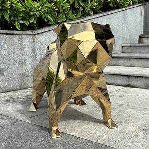 Décoration extérieure de jardin Grande taille en acier inoxydable noir Animal en métal Chien de taureau <span class=keywords><strong>anglais</strong></span> <span class=keywords><strong>Statue</strong></span> de <span class=keywords><strong>bouledogue</strong></span> britannique à vendre - Product Image 2