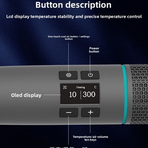 Pistola ad Aria Calda QUICK TR1 Portatile 1000W ad Alta Potenza con <span class=keywords><strong>Display</strong></span> Digitale e Temperatura Regolabile per <span class=keywords><strong>Riparazione</strong></span> Telefoni e Dissaldatura - Product Image 4