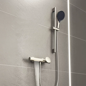 <b>Shower</b> Head Set Brushed Nickel Dual Control Hot Cold Water Easy To Install <b>Portable</b> Bathroom Fixtures - Product Image 4