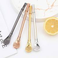 Bombilla en acier inoxydable 304 écologique pour Yerba Maté, filtre-cuillère, accessoires personnalisés de luxe modernes certifiés LFGB