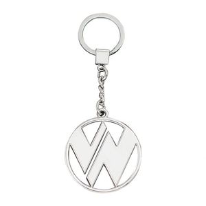 Customizable Keychain Shiny Silver Color Keyring Custom Logo Cutout Metal Iron Opp Bag Custom Design Customer Size,custom Size - Product Image 1