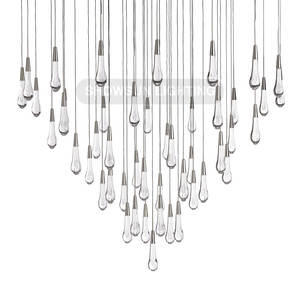 Tùy chỉnh lớn trần nhà cao giọt mưa Đèn chùm sảnh khách sạn Waterdrop Đèn chùm sang trọng - Product Image 5