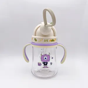 Baby Feeding Cups With Straws Kids School Water Sippy Cup Leakproof Water Bottles Outdoor Portable Cup