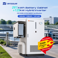 Système de stockage de batterie BESS LifePO4 MateSolar 261 kWh avec refroidissement liquide 125 kW PCS pour la sauvegarde d'énergie des stations de traitement des eaux