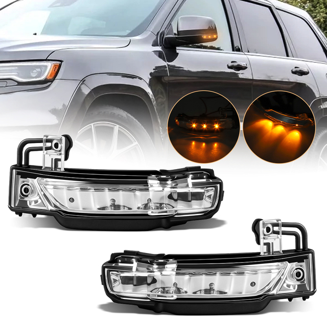 Factory Direct Car Accessory LED Indicator Dynamic Rear View Mirror Lights for Jeep Grand Cherokee 2011-2016 2017 2018 2019 2020